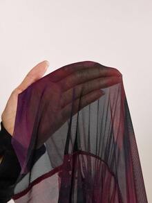 plantica Casual Sexy Urban Chic Minimalist Fashion Women's Black Long Sleeve Fitted Semi-Sheer Mesh Floral Print Blouse, Suitable For Outings, Travel, Dates, Parties, Holidays, Valentine's Day, Spring/Summer,Going Out,Sexy, Elegant,, Wedding Guest, Music Festival, Musician, Night Club - Black - View 8