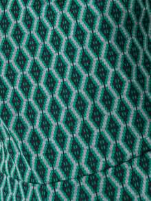 Nöista Off Shoulder Jumpsuit With A Geometric Jacquard Fabric, Fitted Bodice, Wide-Leg Pants And Matching Choker On Neck. Spring, Summer, Wedding Occasion, Formal Event, Easter. - Green - View 7