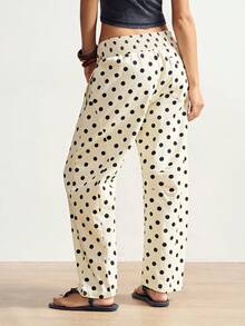 Bohemela Casual Woven Wavy Print Loose Women's Pants - White - View 9