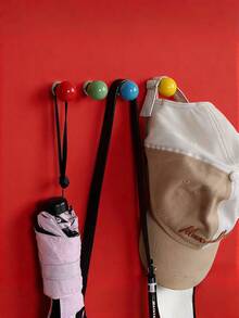 Joivida Nordic INS-Style Ceramic Ball Magnetic Hooks, Heavy-Duty Damage-Free Single Hooks For Living Room & Entryway Walls, No-Nail Decorative Storage Hangers For Refrigerator Doors - Multicolor - View 8