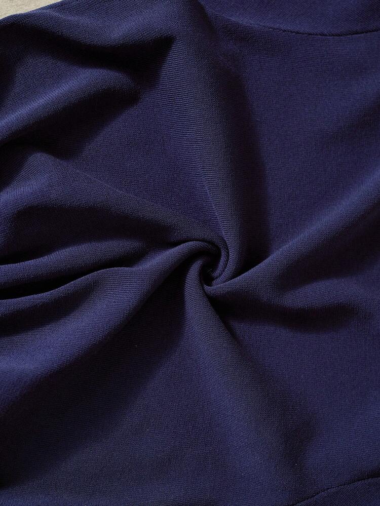 PLUS SIZE CONTRAST TRIM ROUND NECK KNIT SHORT SLEEVE TOP