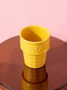 Joivida 陶瓷冰淇淋杯，底座稳固，透明隔层 - 厚实耐热，经久耐用，可用洗碗机清洗，适合家庭和学校使用，多种颜色可选（粉色、蓝色、黄色、绿色、橙色、棕色） - 也适合收纳文具、学校用品 - 彩色 - 查看 16