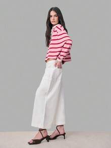 Nöista Quần culotte Bermuda ống rộng màu trắng, cạp trung bình, có túi bên hông, chất liệu denim trắng, chiều dài midi. Kiểu dáng thoải mái, thích hợp cho mùa xuân, hè, thường ngày, dự tiệc trang trọng, tiệc bể bơi, đi nghỉ mát. Phù hợp cho kỳ nghỉ, đi chơi sang trọng, đám cưới, tiệc tùng, lễ hội. - Màu be - Xem 6