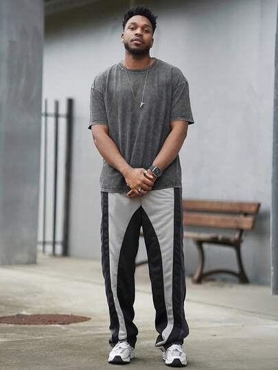 Heavens Edit 男士水洗休闲风格创意卡通印花舒适短袖T恤适合日常穿着，夏季外出居家