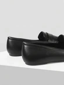 Mnmlis Women's Buckle Design Casual Flat Shoes For Daily Wear - Black - View 5