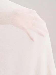 Ontre Bộ trang phục giáo viên nữ phong cách Stockholm Xuân Hè 2026, đầm chiffon màu mơ dáng bohemian vạt trước ngắn vạt sau dài, viền bèo nhún, kiểu dáng thướt tha và thanh lịch, thích hợp cho kỳ nghỉ/đi biển/lễ hội âm nhạc. - Màu be - Xem 7