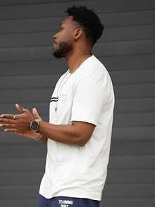 Heavens Edit 男士时尚活力加州图案印花圆领 T 恤 - 透气、柔软、短袖、休闲、户外穿着 - 男士休闲创意上衣 - 白色 - 查看 7