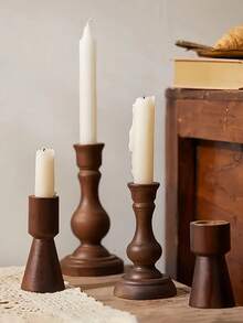 Zazumi 1pc Vintage Copper-Color Candle Holder, European Style Decorative Candle Stand For Bedroom, Living Room, Hotel, Wedding, Church, Cafe, Holiday Gift,Cozy Home, Rama Table Decor, Mother's Day Gift, Party Use, Family Dining, High-End Restaurants Supplies, Housewarming Gift - multicolor - View 6