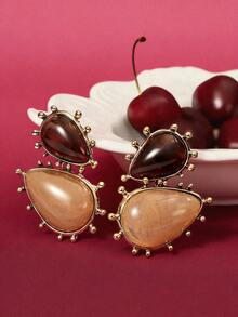 Glisma 1 Pair Retro Baroque Geometric Resin Charm Drop Earrings, Women's Party/Gift Accessories - Geometric Resin Earrings - View 2