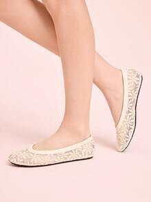 CUCCOO DOLLMOD 女士平底鞋 - 杏色 - 查看 3