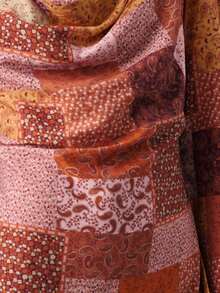 Nöista Print Dress, Mini Dress, Long Sleeve, Draped Neckline, Cowl Neck, Ruffled Hem, Flared Cuffs, Baby Overlock Finish Spring, Summer. - Multicolor - View 7