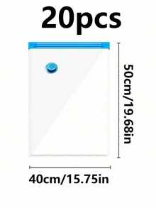 20/10/8/5/1件真空压缩袋，旅行收纳袋，衣物收纳袋，可重复使用真空袋，节省高达80%的空间，适用于夹克、衬衫、棉被、裤子、家居、宿舍、衣柜、卧室、浴室、旅行、返校季卧室、收纳袋、家居收纳、女式白色T恤、女式黑色裤子、女士冬装、连衣裙 - 彩色 - 查看 25