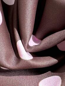 Swim Mod-D 女士波点随机印花细肩带系带连体泳衣，春夏款 - 彩色 - 查看 8