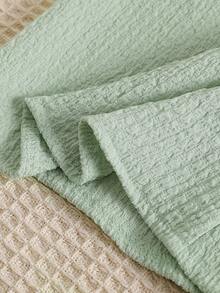 SHEIN Vintaside Kids Baby Girls' Cute Jacquard Vest And Jacquard Shorts Set, Spring/Summer - Green - View 5