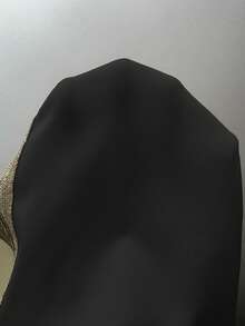 Rafferiza 中东风格女式金色镶边无袖开衩连衣裙 - 黑色 - 查看 3