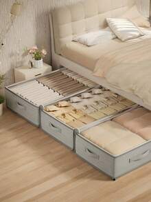 Multifunctional Underbed Storage Organizer Foldable Design Heavy Duty Fabric Extra Large Capacity Dust Proof Closet Solution Space Saving Solution - Multicolor 1 - View 4