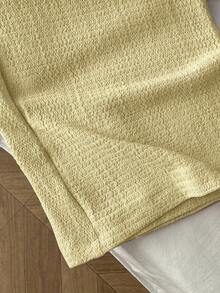 Elamini 2026 Summer New Women's Retro Textured Relaxed Low-Waist Casual Pants, Slimming Versatile Flowy Straight Leg Trousers In Yellow, Suitable For Vacation Outfits - Yellow - View 5