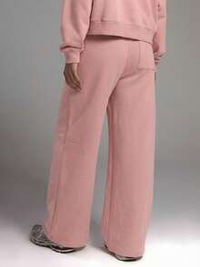 MUSERA 带口袋细节的阔腿运动裤，适合度假、机场休闲、秋季、返校季等场合。 - 粉色 - 查看 2