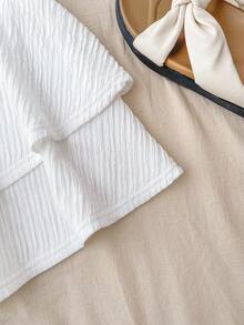 SHEIN Đầm ôm sát không tay dệt jacquard dành cho thiếu nữ - trắng - Xem 6