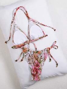 Swim SXY 夏季性感吊带泳衣印花沙滩套装比基尼 - 彩色 - 查看 5