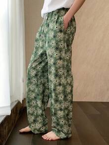 DAZY Quần dài nam mặc nhà, cạp chun, họa tiết hoa nhiều màu sắc mùa xuân. - Nhiều màu - Xem 8