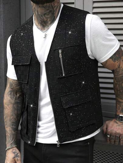 Manfinity CasualCool سترة رياضية للرجال بسحاب وجيوب، لون سادة، للخروج والأنشطة الخارجية، هدية للأصدقاء والزوج والحبيب، مناسبة للخريف