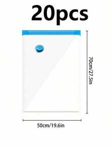 20/10/8/5/1件真空压缩袋，旅行收纳袋，衣物收纳袋，可重复使用真空袋，节省高达80%的空间，适用于夹克、衬衫、棉被、裤子、家居、宿舍、衣柜、卧室、浴室、旅行、返校季卧室、收纳袋、家居收纳、女式白色T恤、女式黑色裤子、女士冬装、连衣裙 - 彩色 - 查看 28