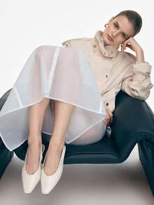 Mnmlis Women's Backless Slip-On Flats, Versatile & Comfortable, New Spring/Summer Design Valentine's Day - Apricot - View 3