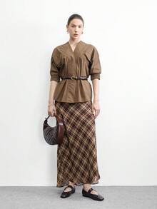 CUCCOO BIZCHIC 复古方头玛丽珍鞋，女士浅口皮鞋，厚底一脚蹬乐福鞋 - 棕色 - 查看 6