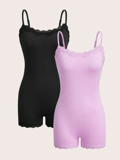 SHEIN EZwear جمبسوت رياضية ضيقة متعددة الاستخدامات