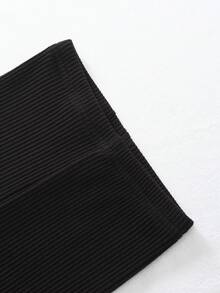 SHEIN Playful Pals 3件套女婴百搭休闲纯色弹力打底裤/长裤/紧身裤/婴儿裤套装，针织灯芯绒女婴打底裤，适合春、夏、秋、冬四季穿着 - 彩色 - 查看 7