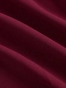 少女優雅無袖寬肩帶收腰百褶大裙擺長洋裝 新年派對禮服 正式洋裝 - 酒紅色 - 查看 7