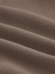 SHEIN Essnce 女士优雅纯色不对称下摆抹胸上衣，夏季 - 摩卡棕 - 查看 4