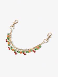 Viva Strut 1 Piece Of Fashionable And Simple Cherry Keychain, Bag Charm, Beaded Jewelry, Bag Accessory, DIY Pendant. - mix - View 2