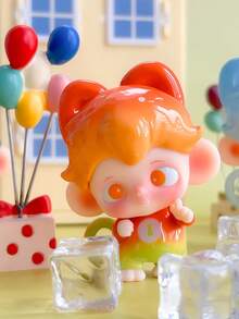 POKOJA LAND Boîte surprise, série thème animal, petite figurine de modèle de singe, décoration de table exquise, peut être offerte comme cadeau d'anniversaire ou de Noël à des amis et à la famille (sans rembourrage en peluche), figurine décorative de personnage de dessin animé mignon - Tide play blind box - Voir 4