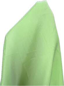 Breezaya 女士休闲纯色泡泡袖衬衫，夏季 - 青檸色 - 查看 7