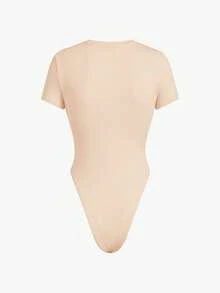SHEIN Essnce 女士休闲舒适简约日常短袖半身裙两件套机场穿搭返校服女装两件套教师秋季套装卡其色两件套高个子两件套裸色套装米色两件套两件半身裙套装女装女装假日套装女装两件套女装两件套女装连体两件套裸色套装女装连体套装 - 杏色 - 查看 3