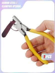 1pc Universal Handheld Belt Punch Tool For Belts, Shoelaces, Watch Straps, Men's Valentine's Day, Valentine's Day Wedding, Birthday, Pliers, Tools, Binder Clips - Yellow - View 9