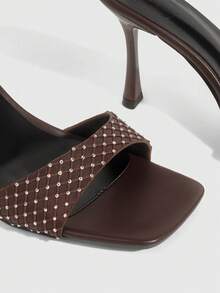 CUCCOO SZL Women Gladiator Sandals Valentine's Day - Brown - View 4