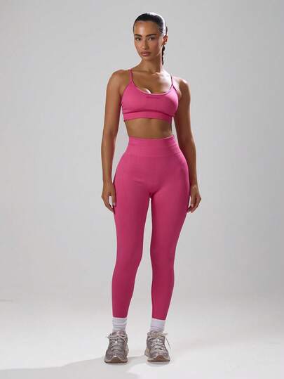 Musera Sport Ribbed High Waist Contour Active-Wear Leggings Workout Hiking Women Gym Fitness Winter