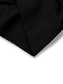 Manfinity LEGND Áo thun nam tay ngắn cổ tròn in chữ, kiểu dáng thường ngày, thích hợp cho mùa hè. - màu đen - Xem 3