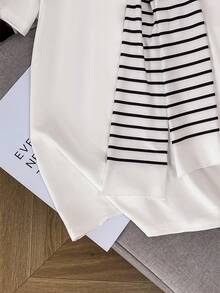 GlowEve Áo thun nữ tay ngắn cổ tròn kiểu dáng tối giản, thích hợp mặc hàng ngày và mùa hè. - trắng - Xem 5