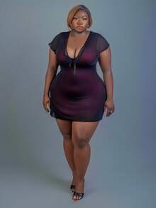 CurvyTilda Váy thường ngày màu đen thêu ren cổ chữ V cỡ lớn, mùa xuân/thu, mùa thu, tiệc về quê, đi chơi, hẹn hò, váy dự tiệc cưới, váy quấn, mùa thu và đông, váy dự tiệc thanh lịch, váy dự tiệc cưới cho nữ, váy cưới dân sự, váy hẹn hò cho nữ, váy đi chơi đêm cho nữ, váy mùa thu cho nữ - Nhiều màu - Xem 5