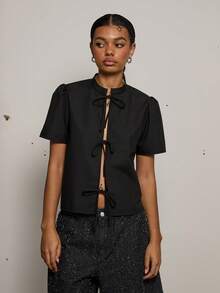 COUREZ Women Blouses - Black - View 2