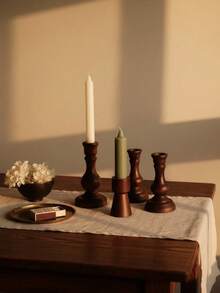 Zazumi 1pc Vintage Copper-Color Candle Holder, European Style Decorative Candle Stand For Bedroom, Living Room, Hotel, Wedding, Church, Cafe, Holiday Gift,Cozy Home, Rama Table Decor, Mother's Day Gift, Party Use, Family Dining, High-End Restaurants Supplies, Housewarming Gift - multicolor - View 16