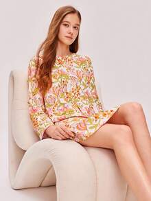 LUVLETTE Đầm ngủ dài tay cài cúc đơn giản bằng cotton mềm mại dành cho nữ, thích hợp mặc nhà hoặc đi chơi. - màu xanh lá - Xem 3