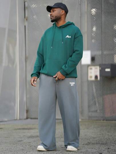 Heavens Edit Men's Graphic Print Thermal Lined Hoodie, Streetwear Style, Autumn/Winter, Long Sleeve Top