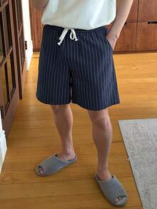 DAZY Men's Striped Elastic Waist Shorts Loungewear, Summer - Multicolor - View 5