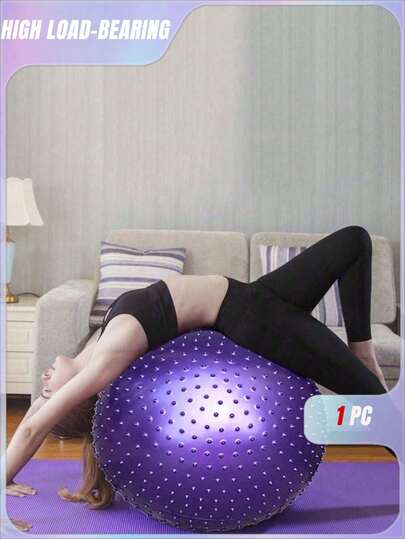 瑜伽球按摩加厚防爆成人健身球互动感官尖刺球 - 耐用充气游戏球，适用于运动、瑜伽和户外娱乐