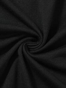 ROMWE MEN Batman X ROMWE 男士休闲宽松动漫人物及标语印花黑色T恤，时尚街头风，适合日常通勤和夏季穿着 - 黑色 - 查看 3